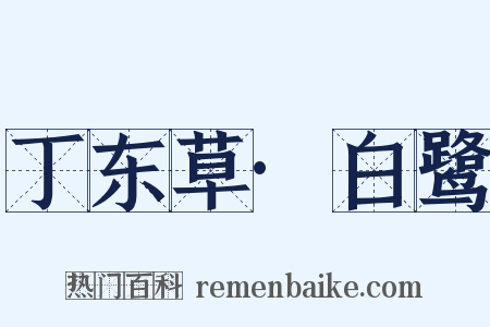 丁东草·白鹭是什么意思的图片